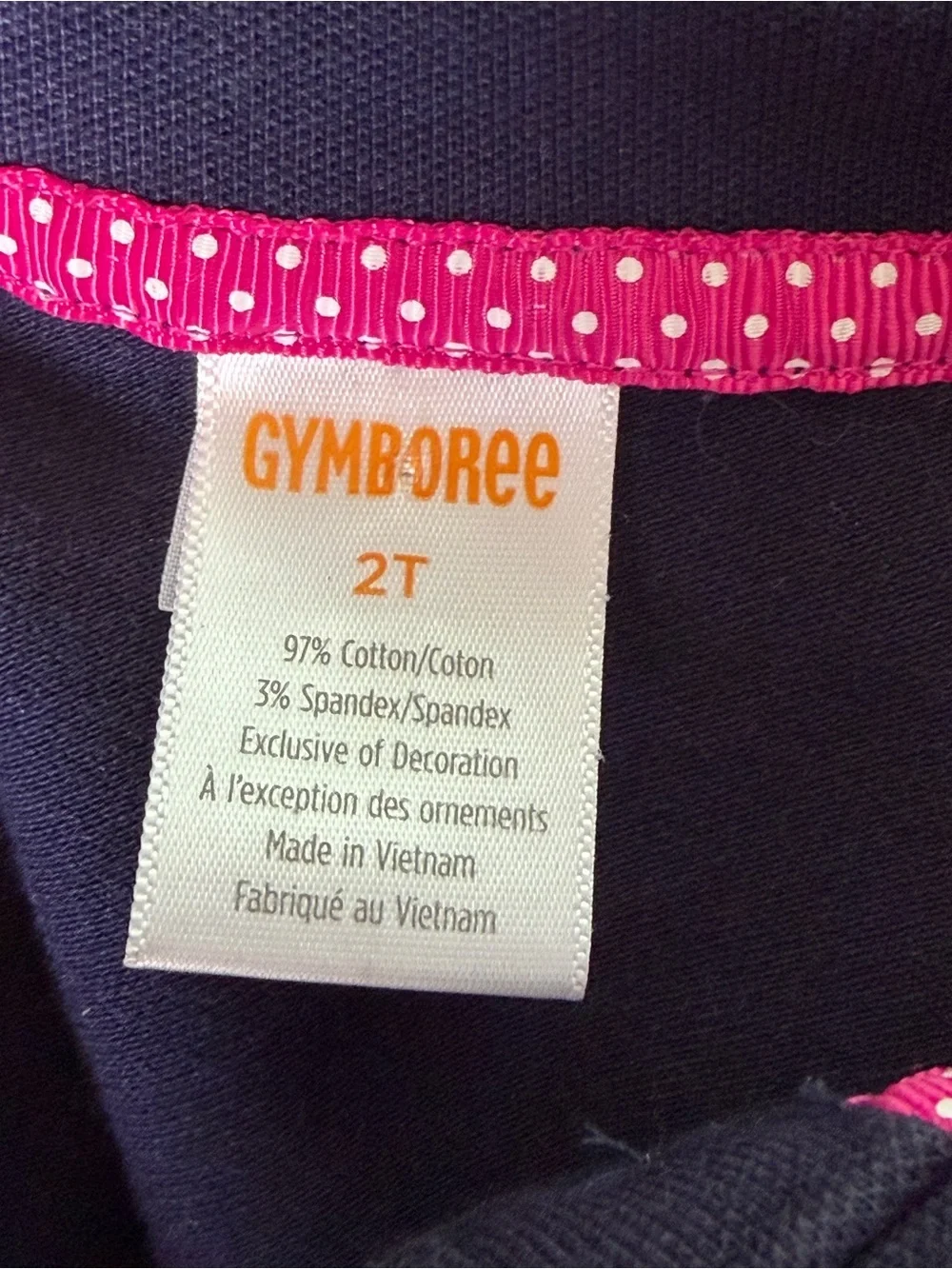 Gymboree Navy Polo Dress with Ribbon Detail- back to school